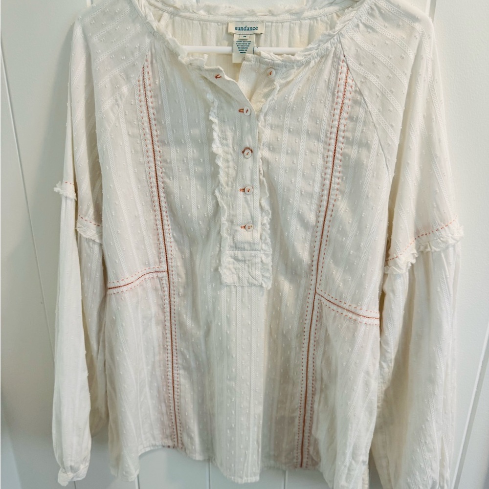 Sundance Ivory Cotton Blouse - Picture 4 of 5